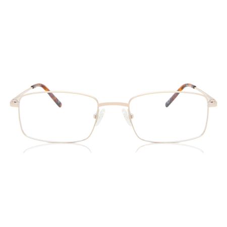 Heren Rechthoek Volledige rand Titanium Goud Bril - Anti-Blauwlichtglazen - SmartBuy Collection