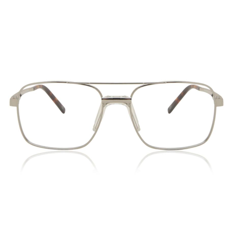 Heren Piloot Volledige rand Metaal Zilver Bril - Anti-Blauwlichtglazen - SmartBuy Collection