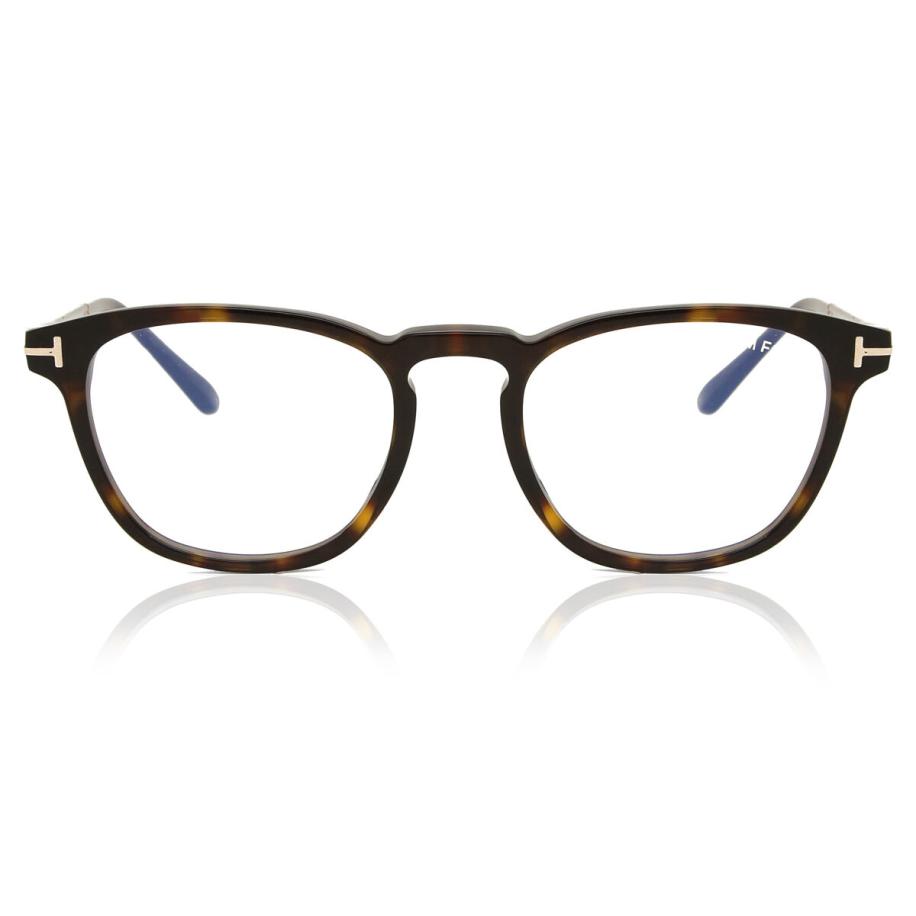 Tom Ford FT5890-B 56 Blauw-Light Block Tortoiseshell Heren Bril