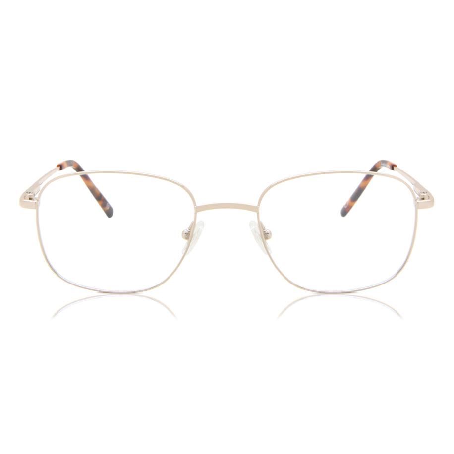 Heren Rechthoek Volledige rand Titanium Goud Bril - Anti-Blauwlichtglazen - SmartBuy Collection
