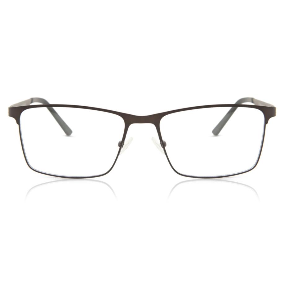 Heren Rechthoek Volledige rand Metaal Bruin Bril - Anti-Blauwlichtglazen - SmartBuy Collection