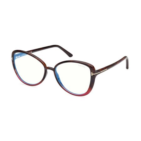 Tom Ford FT5907-B 055 Blauw-Light Block Tortoiseshell Dames Bril