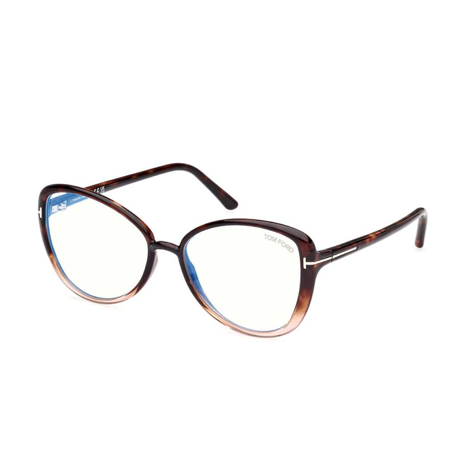 Tom Ford FT5907-B 56 Blauw-Light Block Tortoiseshell Dames Bril