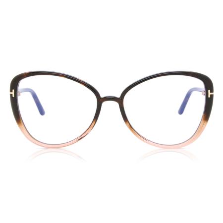 Tom Ford FT5907-B 056 Blauw-Light Block Tortoiseshell Dames Bril