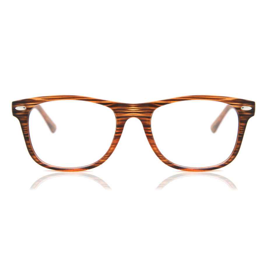 Heren Vierkant Volledige rand Plastic Bruin Bril - Anti-Blauwlichtglazen - SmartBuy Collection