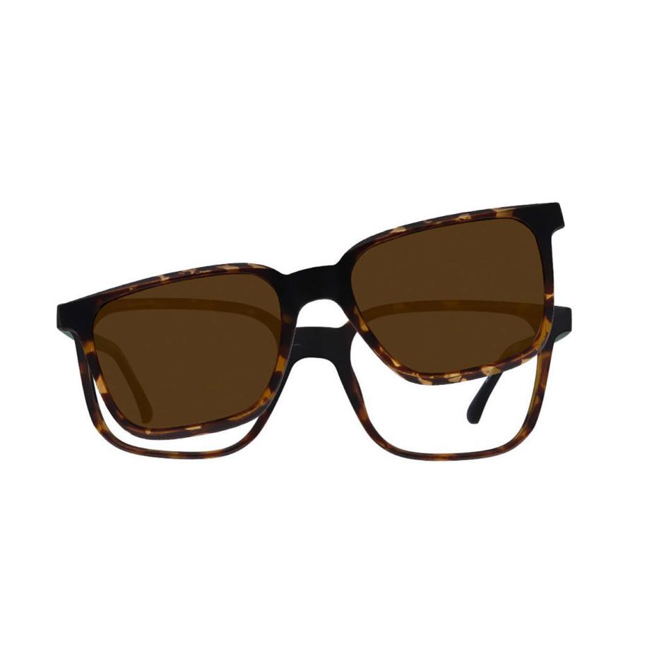 Heren Vierkant Clip-On Plastic Tortoiseshell Bril - Anti-Blauwlichtglazen - SmartBuy Collection