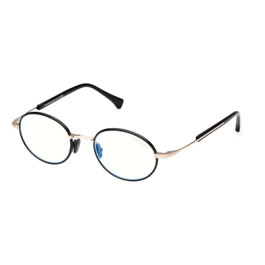 Tom Ford FT5973-B 5 Blauw-Light Block Zwart Heren Bril