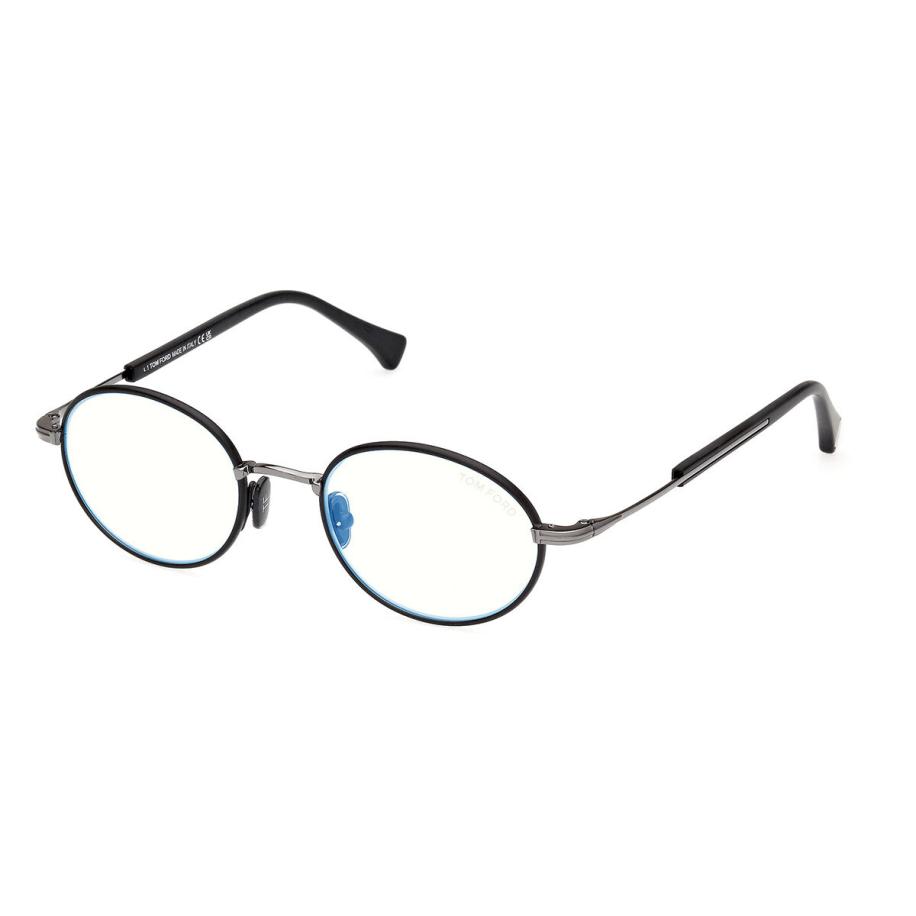 Tom Ford FT5973-B 20 Blauw-Light Block Zwart Heren Bril
