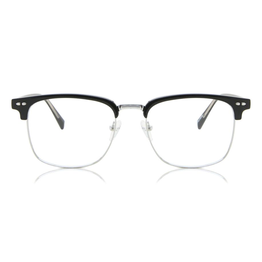 Heren Browline Volledige rand Metaal Zwart Bril - Anti-Blauwlichtglazen - SmartBuy Collection