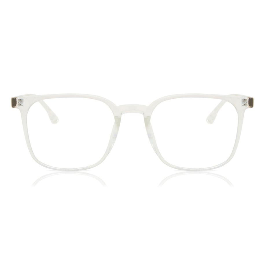Heren Vierkant Volledige rand Plastic Doorzichtig Bril - Anti-Blauwlichtglazen - SmartBuy Collection