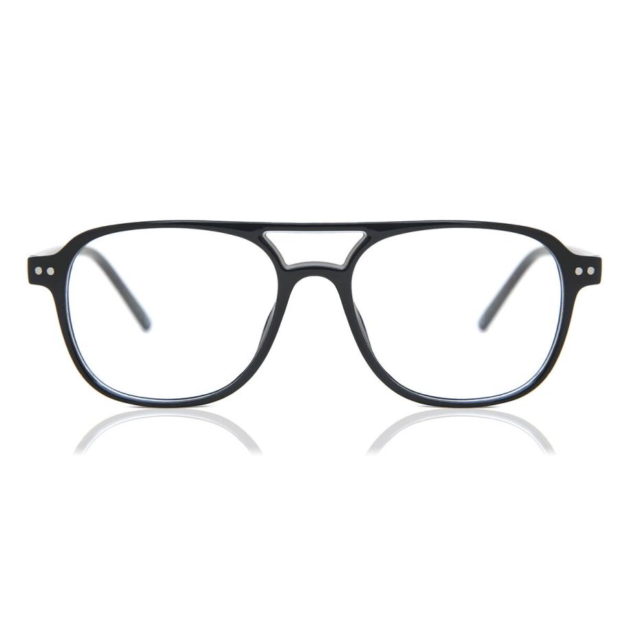 Heren Piloot Volledige rand Plastic Zwart Bril - Anti-Blauwlichtglazen - SmartBuy Collection