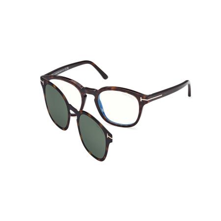 Tom Ford FT5532-B with Clip-On 52N Blauw-Light Block Tortoiseshell Heren Bril