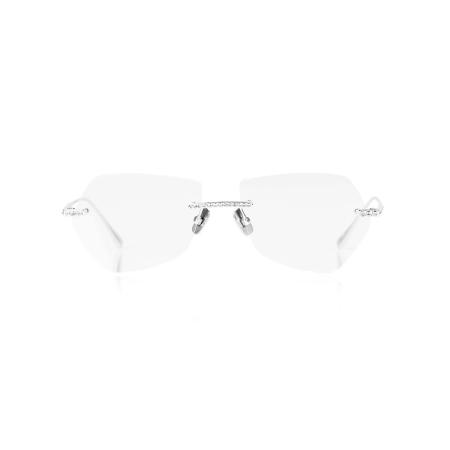 Anna-Karin Karlsson CRYSTAL OPTICAL 2.0 - PILOT Wit Goud Zilver Dames Bril