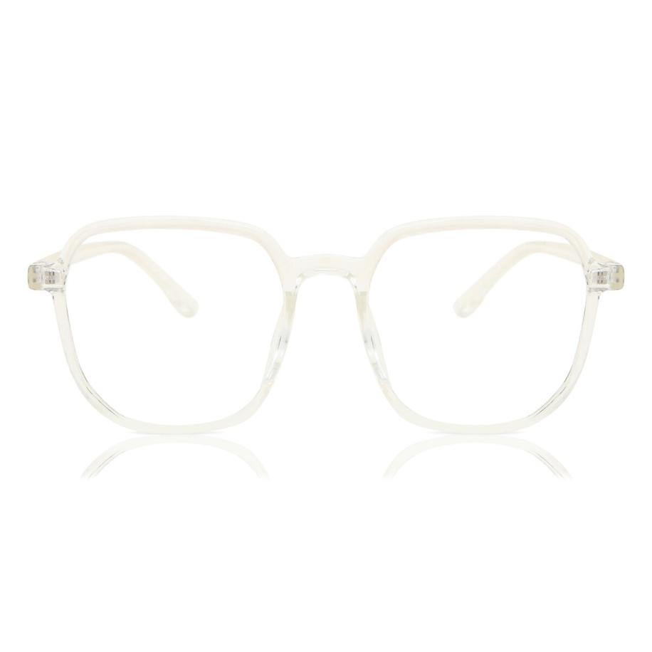 Heren Vierkant Volledige rand Plastic Doorzichtig Bril - Anti-Blauwlichtglazen - SmartBuy Collection