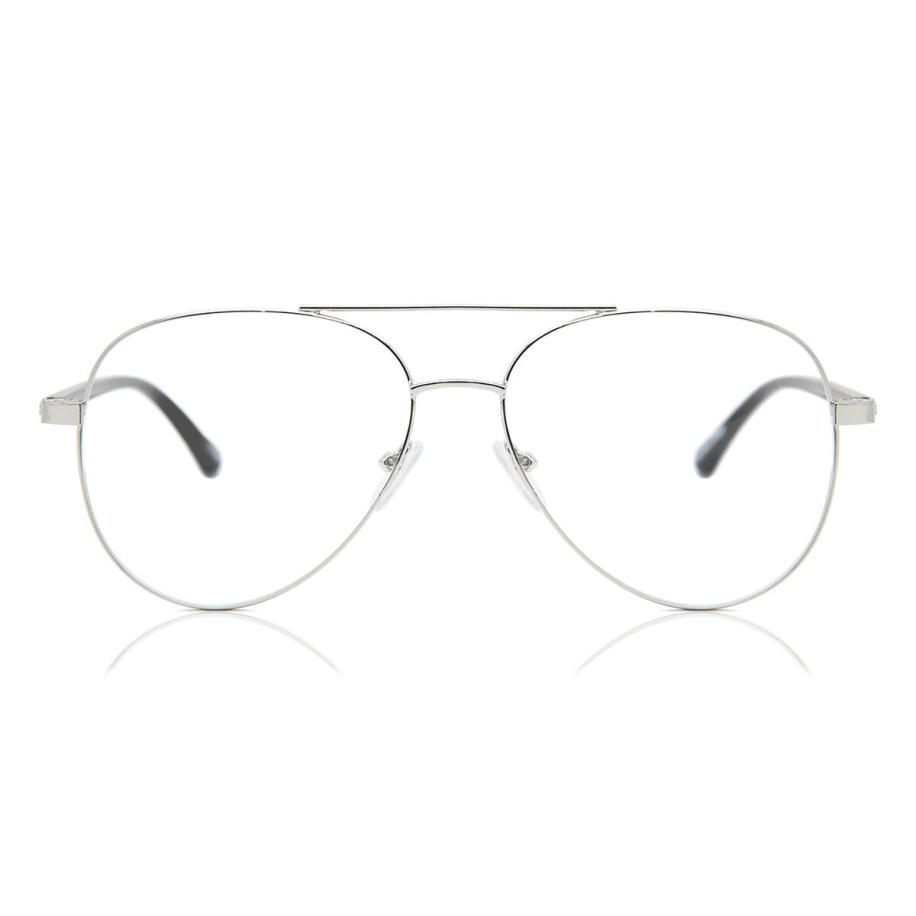Heren Rechthoek Volledige rand Metaal Zilver Bril - Anti-Blauwlichtglazen - SmartBuy Collection