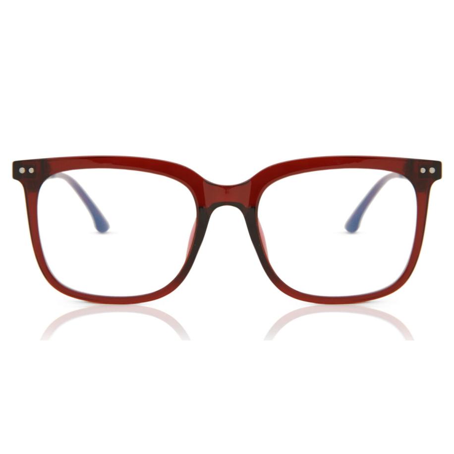 Heren Vierkant Volledige rand TR90 Bordeaux Bril - Anti-Blauwlichtglazen - SmartBuy Collection