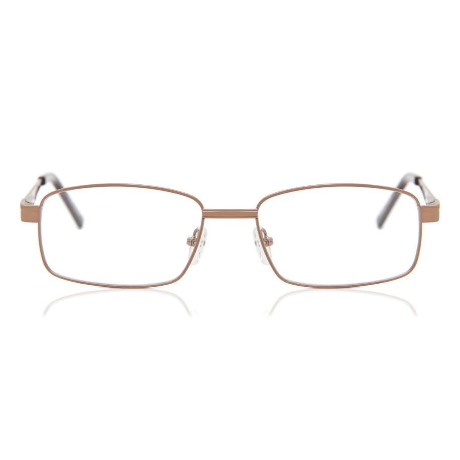 Heren Vierkant Volledige rand Metaal Bruin Bril - Anti-Blauwlichtglazen - SmartBuy Collection