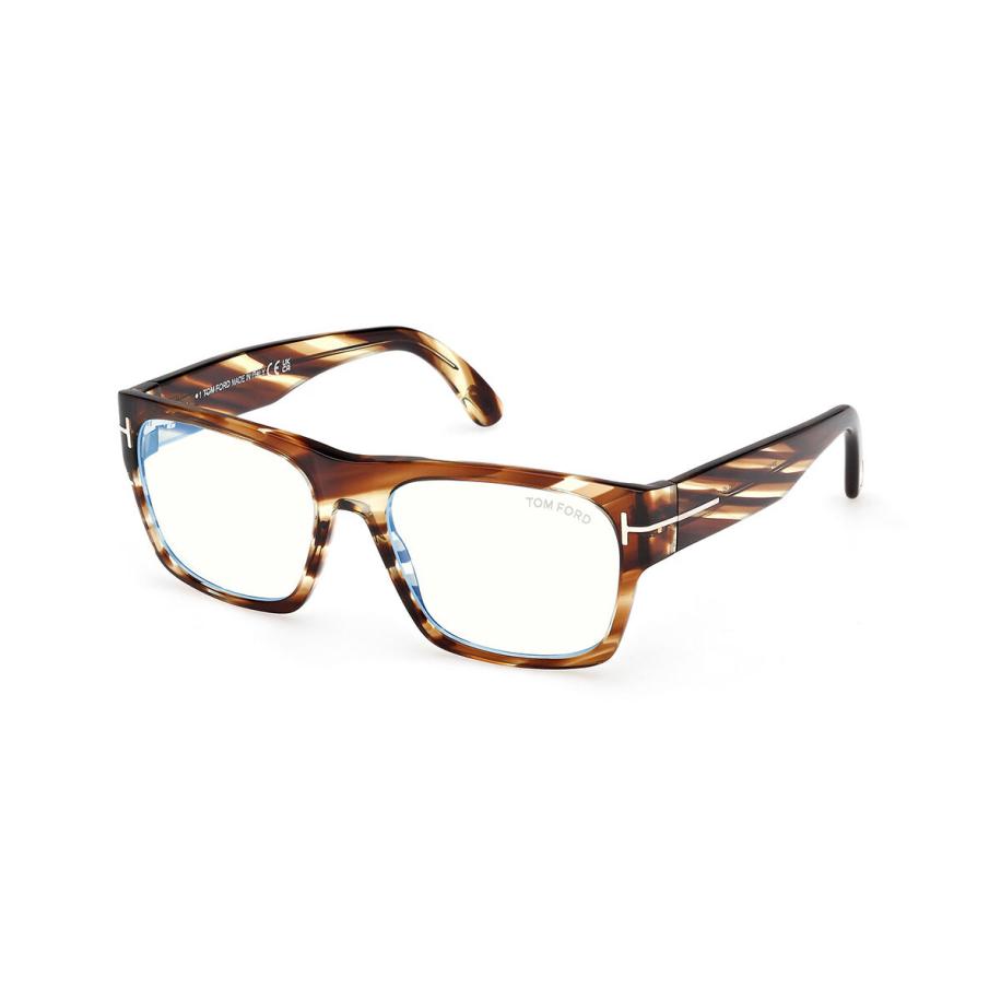 Tom Ford FT6035-B 55 Blauw-Light Block Tortoiseshell Heren Bril