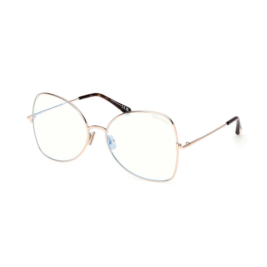 Tom Ford FT6049-B 28 Blauw-Light Block Goud Dames Bril