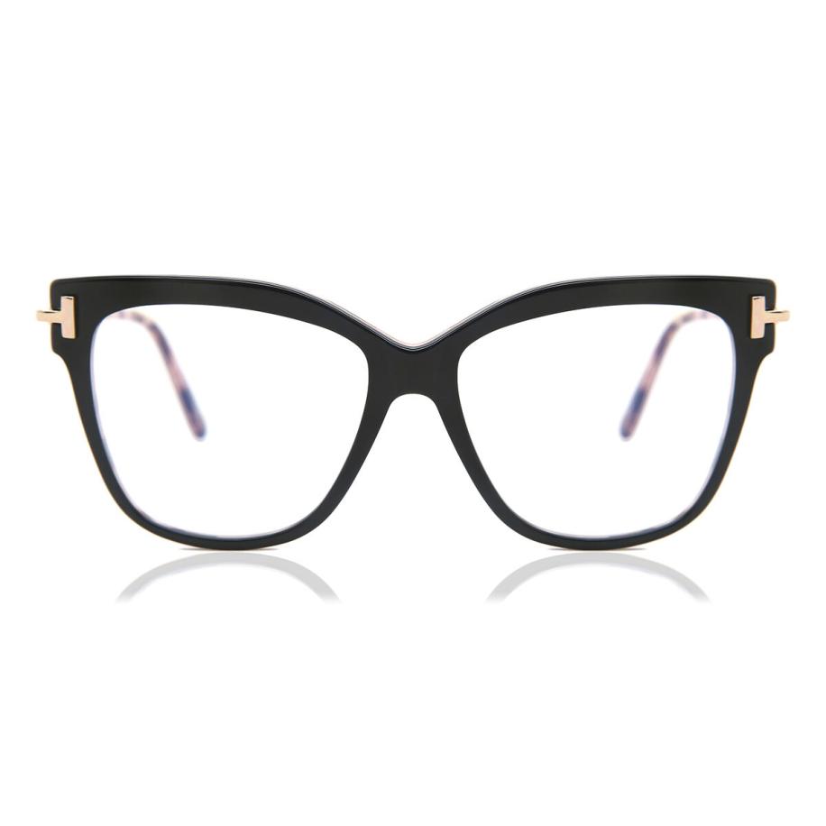 Tom Ford FT5704-B Blauw-Light Block 5 Zwart Dames Bril