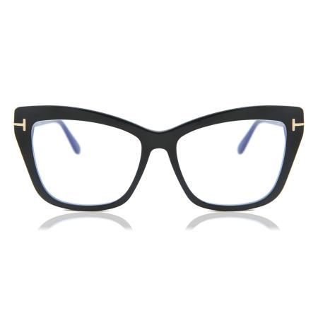 Tom Ford FT5826-B 001 Blauw-Light Block Zwart Dames Bril