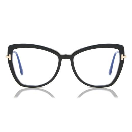 Tom Ford FT5882-B 005 Blauw-Light Block Zwart Dames Bril
