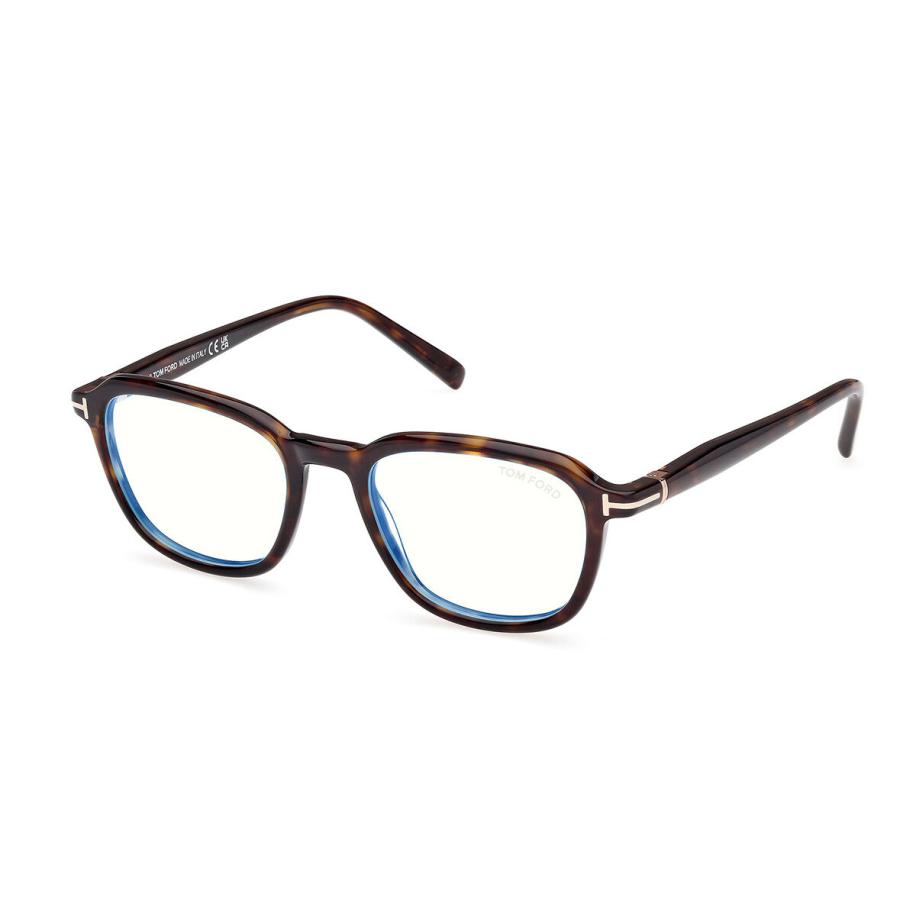 Tom Ford FT5980-B 52 Blauw-Light Block Tortoiseshell Heren Bril