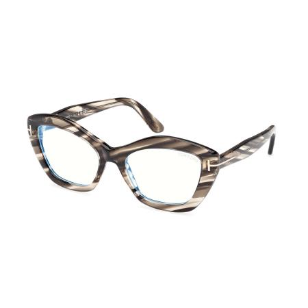 Tom Ford FT6044-B 056 Blauw-Light Block Tortoiseshell Dames Bril