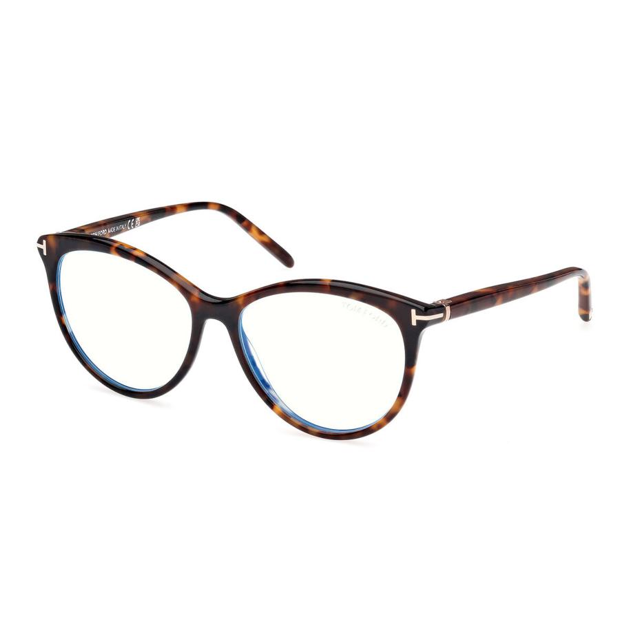 Tom Ford FT5990-B 52 Blauw-Light Block Tortoiseshell Dames Bril