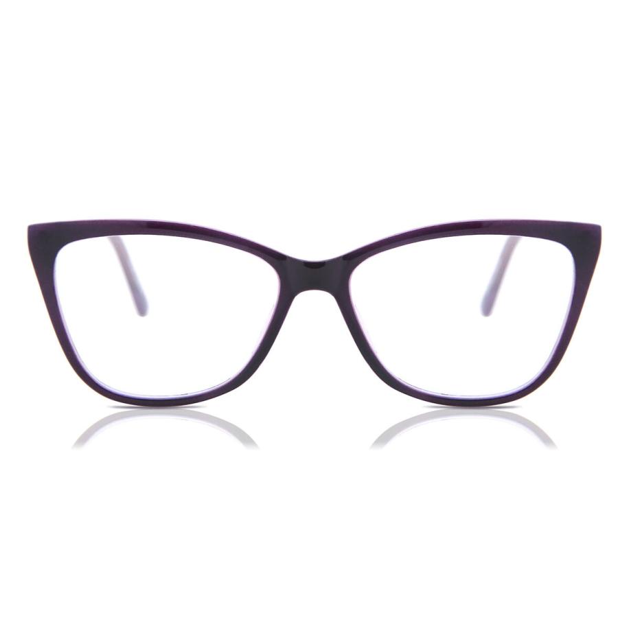 Dames Cat-eye Volledige rand Plastic Purple Bril - Anti-Blauwlichtglazen - SmartBuy Collection