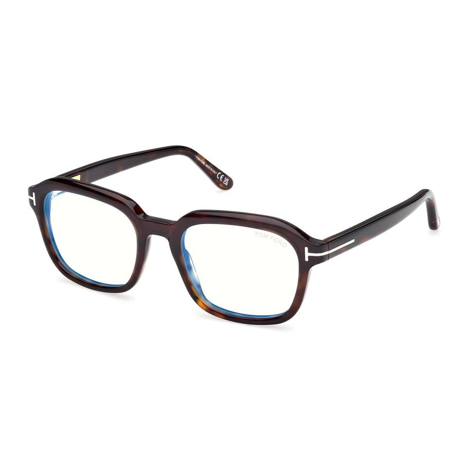 Tom Ford FT6060-B 52 Blauw-Light Block Tortoiseshell Heren Bril
