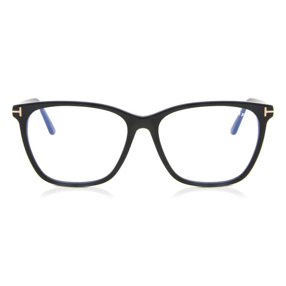 Tom Ford FT5762-B 1 Blauw-Light Block Zwart Dames Bril