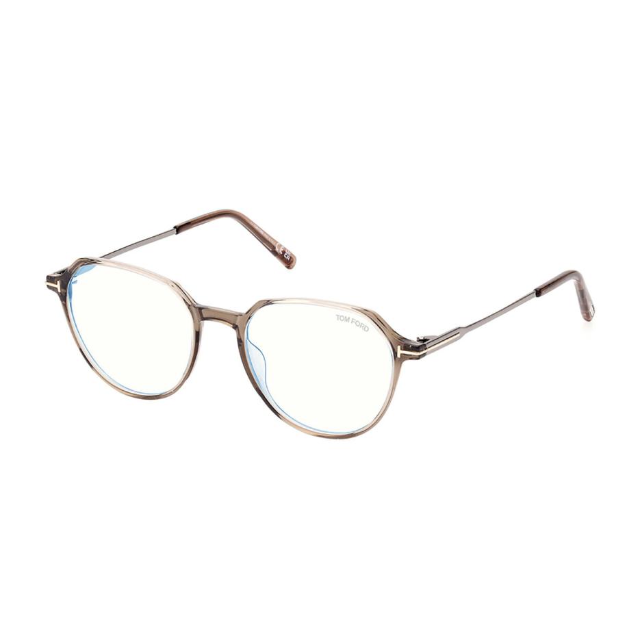 Tom Ford FT5875-B 45 Blauw-Light Block Bruin Heren Bril