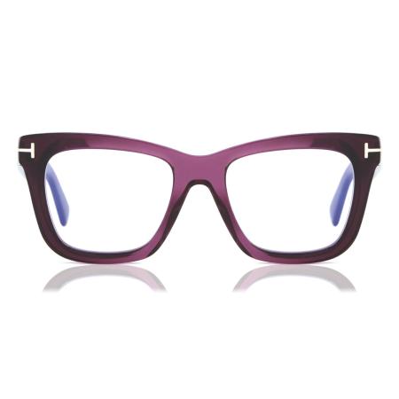 Tom Ford FT5881-B 081 Blauw-Light Block Purple Dames Bril