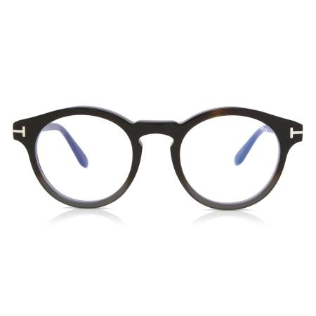 Tom Ford FT5887-B Blauw-Light Block 056 Tortoiseshell Heren Bril