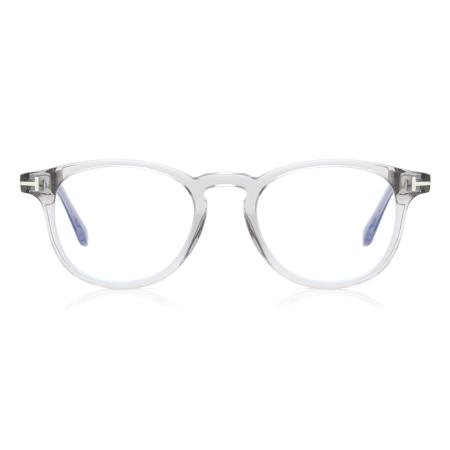 Tom Ford FT5891-B 020 Blauw-Light Block Doorzichtig Heren Bril