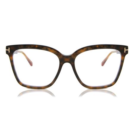 Tom Ford FT5892-B 052 Blauw-Light Block Tortoiseshell Dames Bril