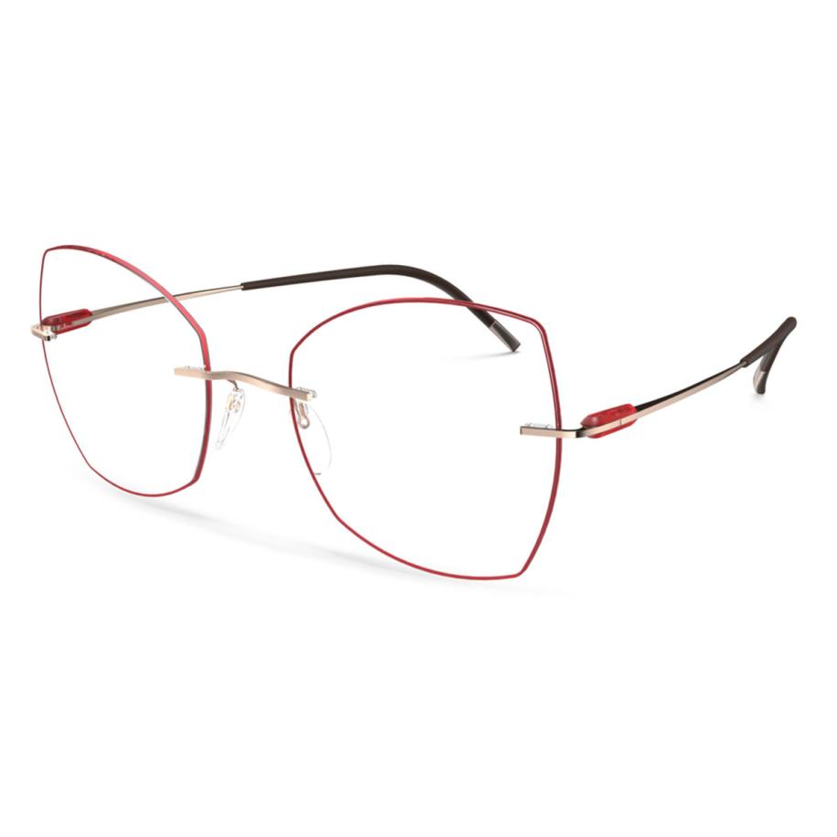 Silhouette Purist 5561/MV 6145 Rood Dames Bril