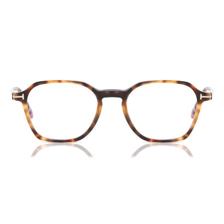 Tom Ford FT5804-B 053 Blauw-Light Block Tortoiseshell Heren Bril