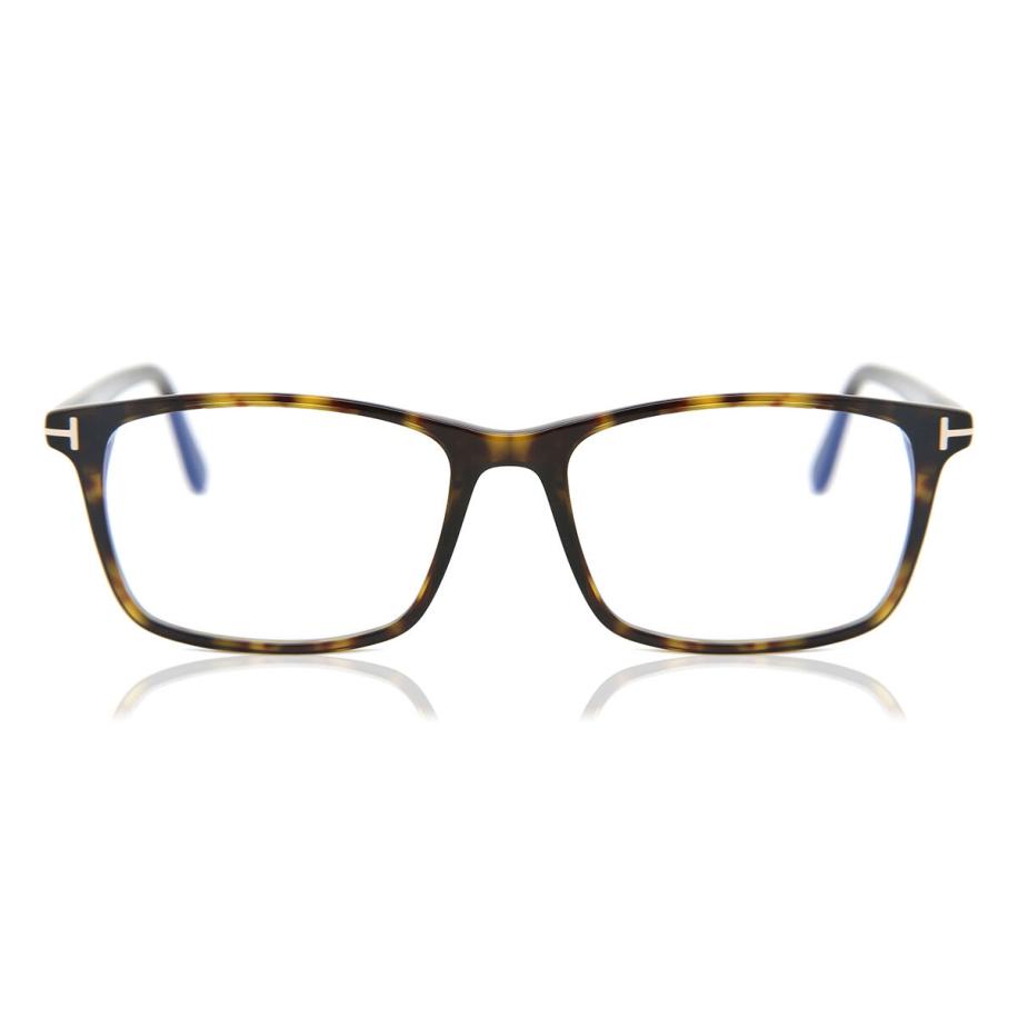 Tom Ford FT5584-B 52 Blauw-Light Block Tortoiseshell Heren Bril