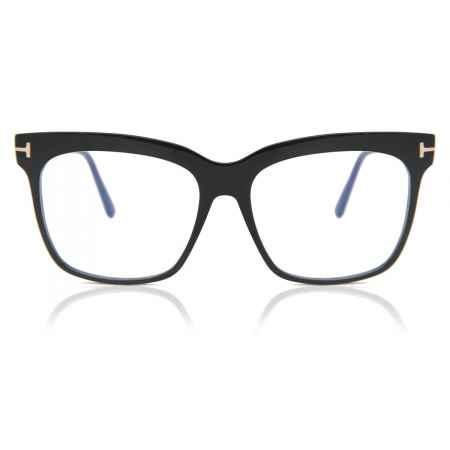Tom Ford FT5768-B 001 Blauw-Light Block Zwart Dames Bril