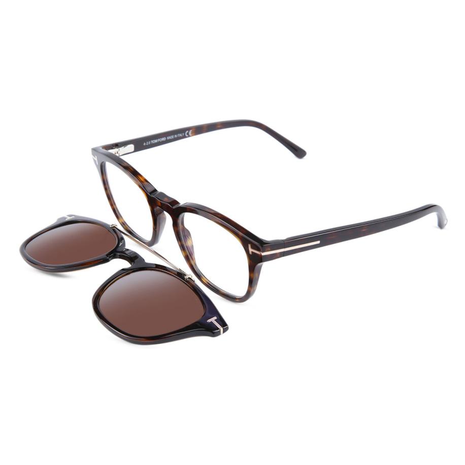 Tom Ford FT5532-B with Clip-On 52E Blauw-Light Block Tortoiseshell Heren Bril