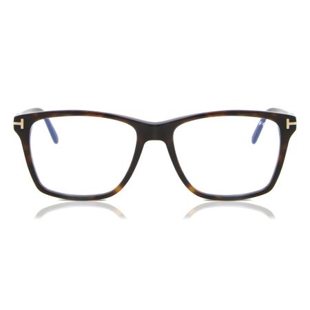 Tom Ford FT5817-B Blauw-Light Block 052 Tortoiseshell Heren Bril