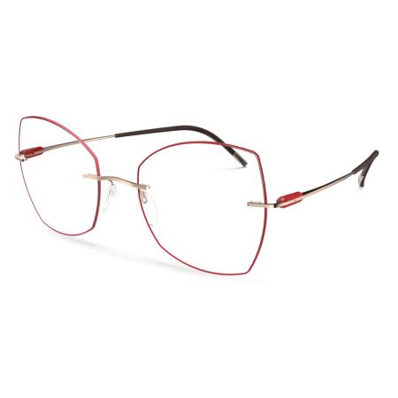 Silhouette Purist 5561/MV 6145 Rood Dames Bril