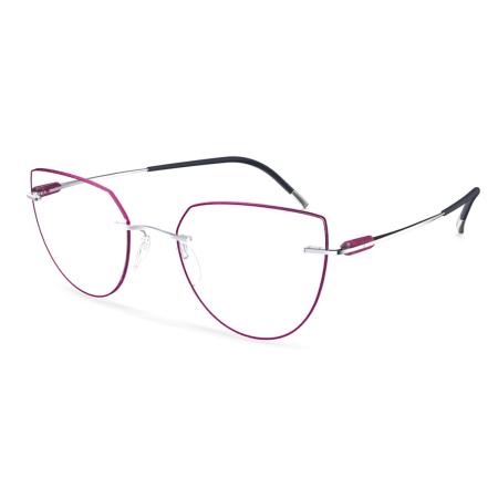 Silhouette Purist 5561/MW 7205 Roze Dames Bril