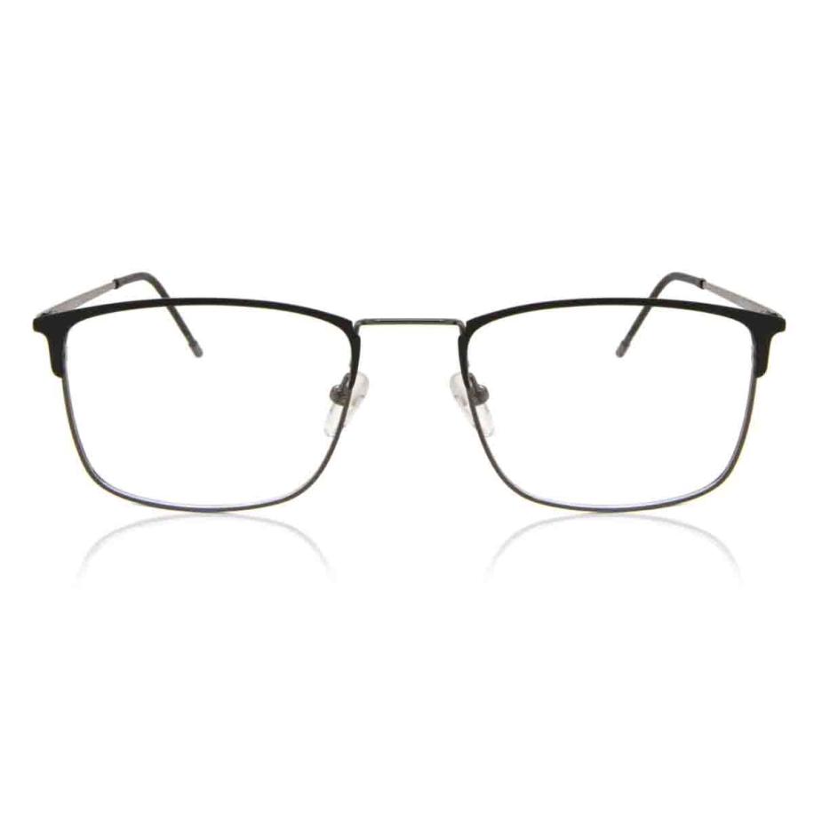 Heren Vierkant Volledige rand Metaal Zwart Bril - Anti-Blauwlichtglazen - SmartBuy Collection