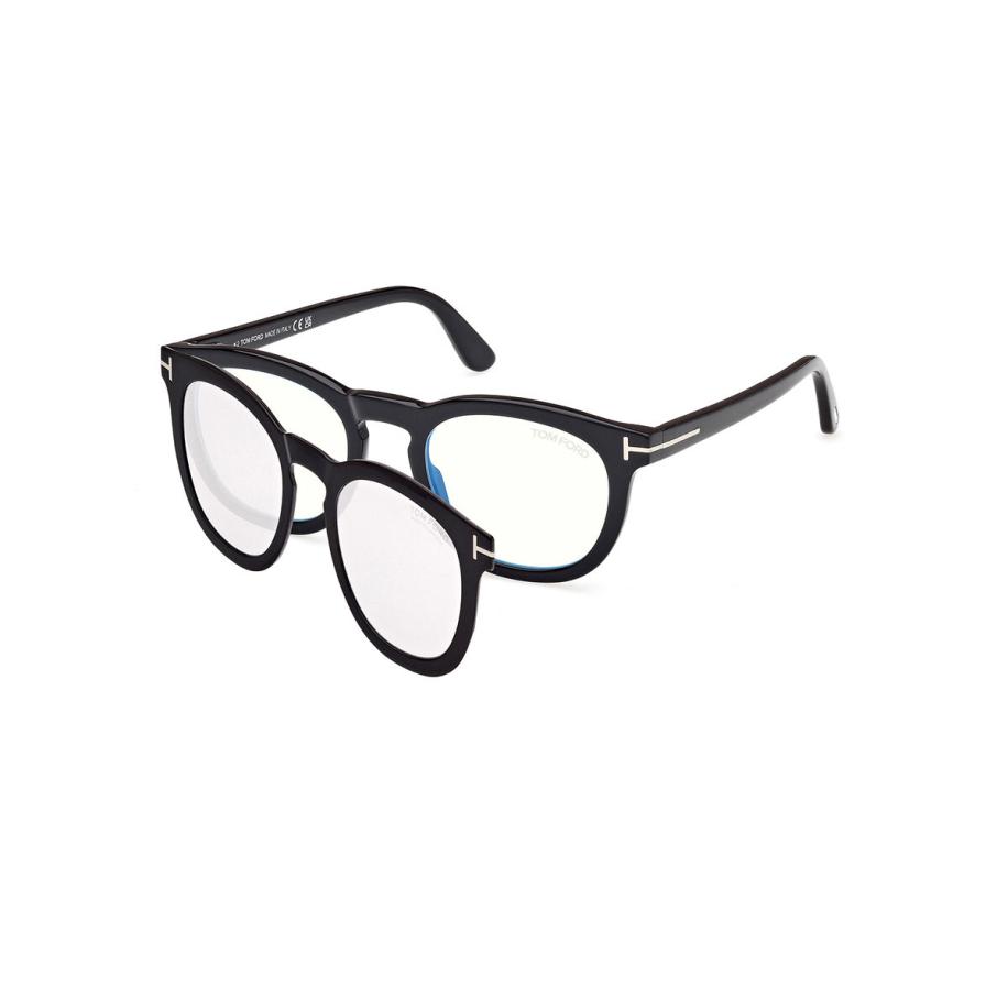 Tom Ford FT5993-B with Clip-On 5 Blauw-Light Block Zwart Heren Bril