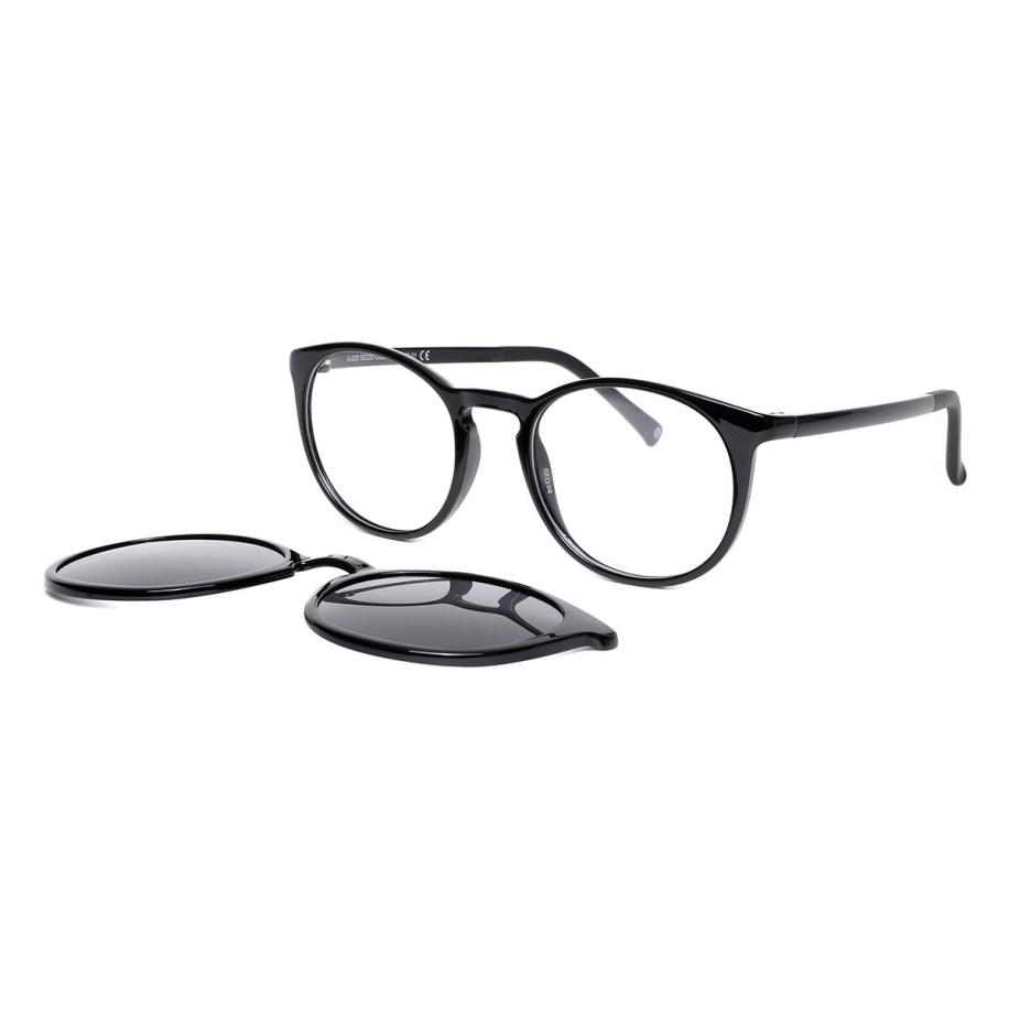 Heren Ovaal Clip-On Plastic Zwart Bril - Anti-Blauwlichtglazen - SmartBuy Collection