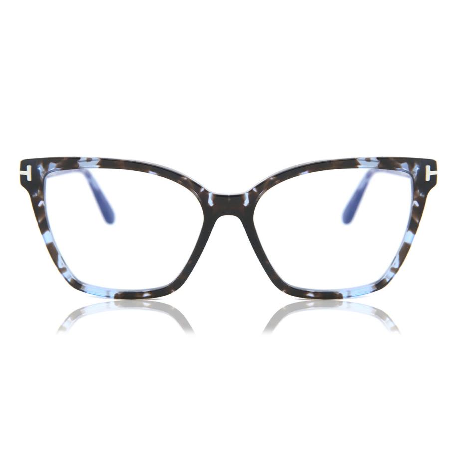Tom Ford FT5812-B 55 Blauw-Light Block Tortoiseshell Dames Bril