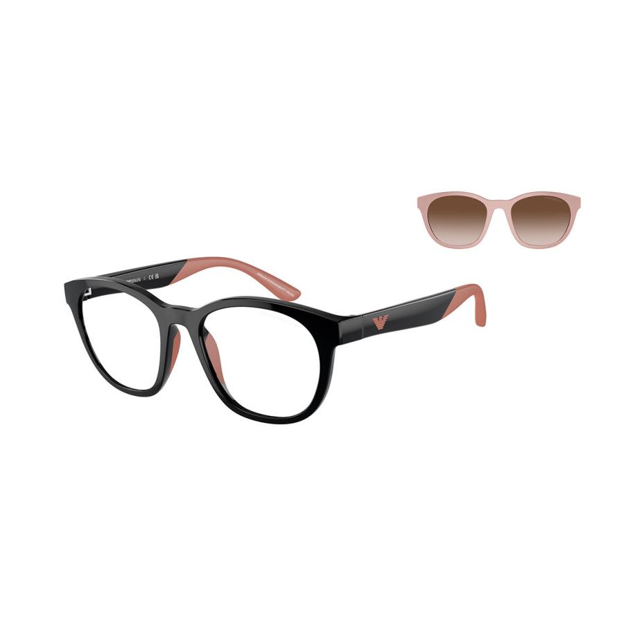 Emporio Armani EK4001F Aziatische pasvorm Kinder with Clip-On 50171W Zwart Kinder Bril